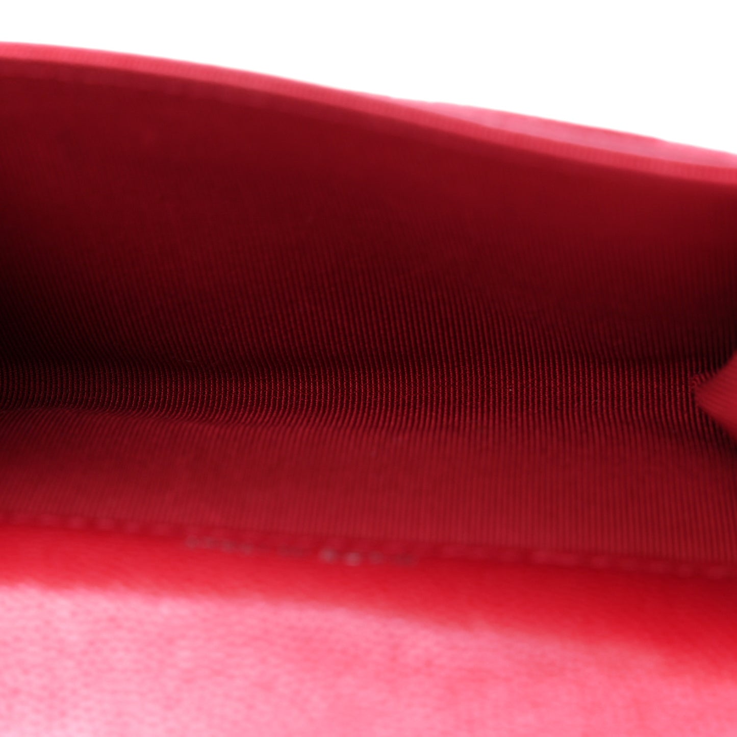 Caviar Quilted Flap Card Holder Wallet Red
