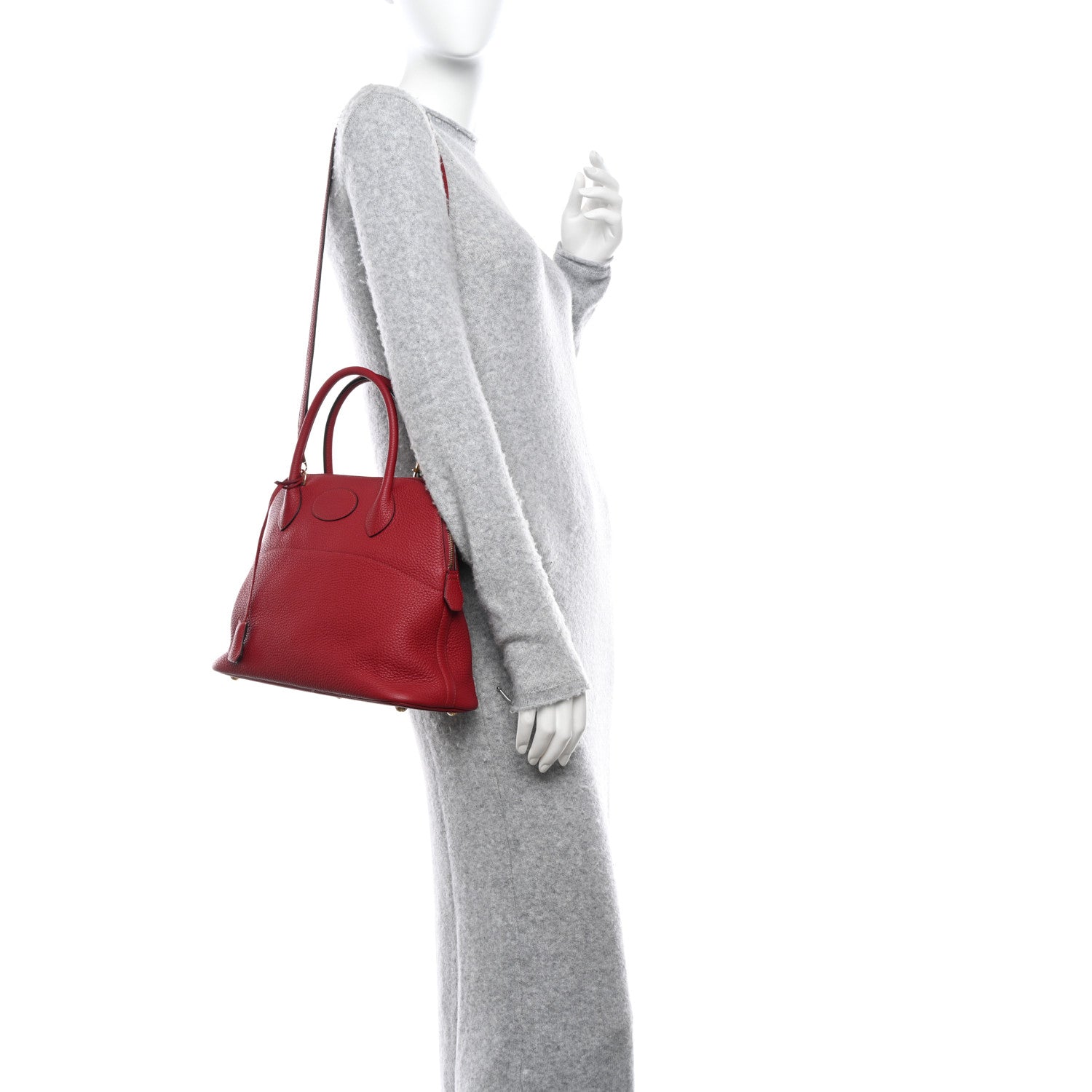 Hermes Taurillon Clemence Bolide 31 Rouge Grenat 2 of 9
