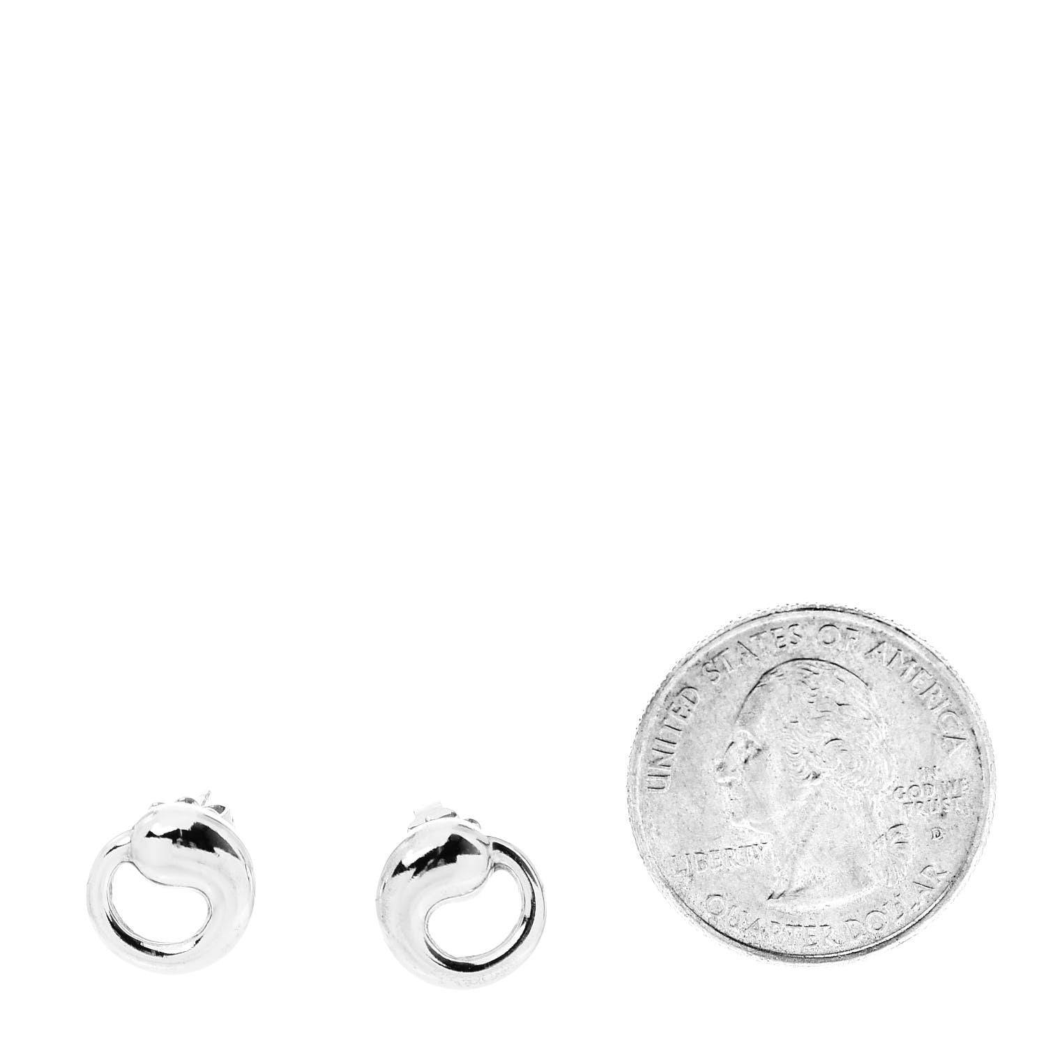 Tiffany Sterling Silver 11mm Elsa Peretti Eternal Circle Earrings 2 of 4