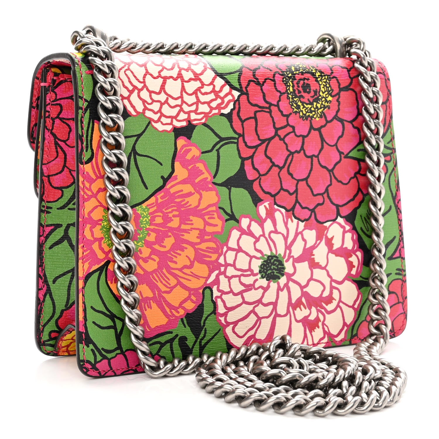 Gucci X KEN SCOTT Textured Calfskin Pomponica Print Dionysus Shoulder Bag Multicolor 3 of 10