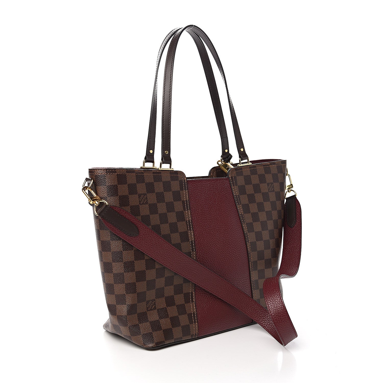 Louis Vuitton Damier Ebene Taurillon Jersey Bordeaux 2 of 9