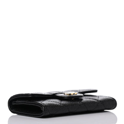 Chanel Caviar Quilted Flap Card Holder Black 3 of 4