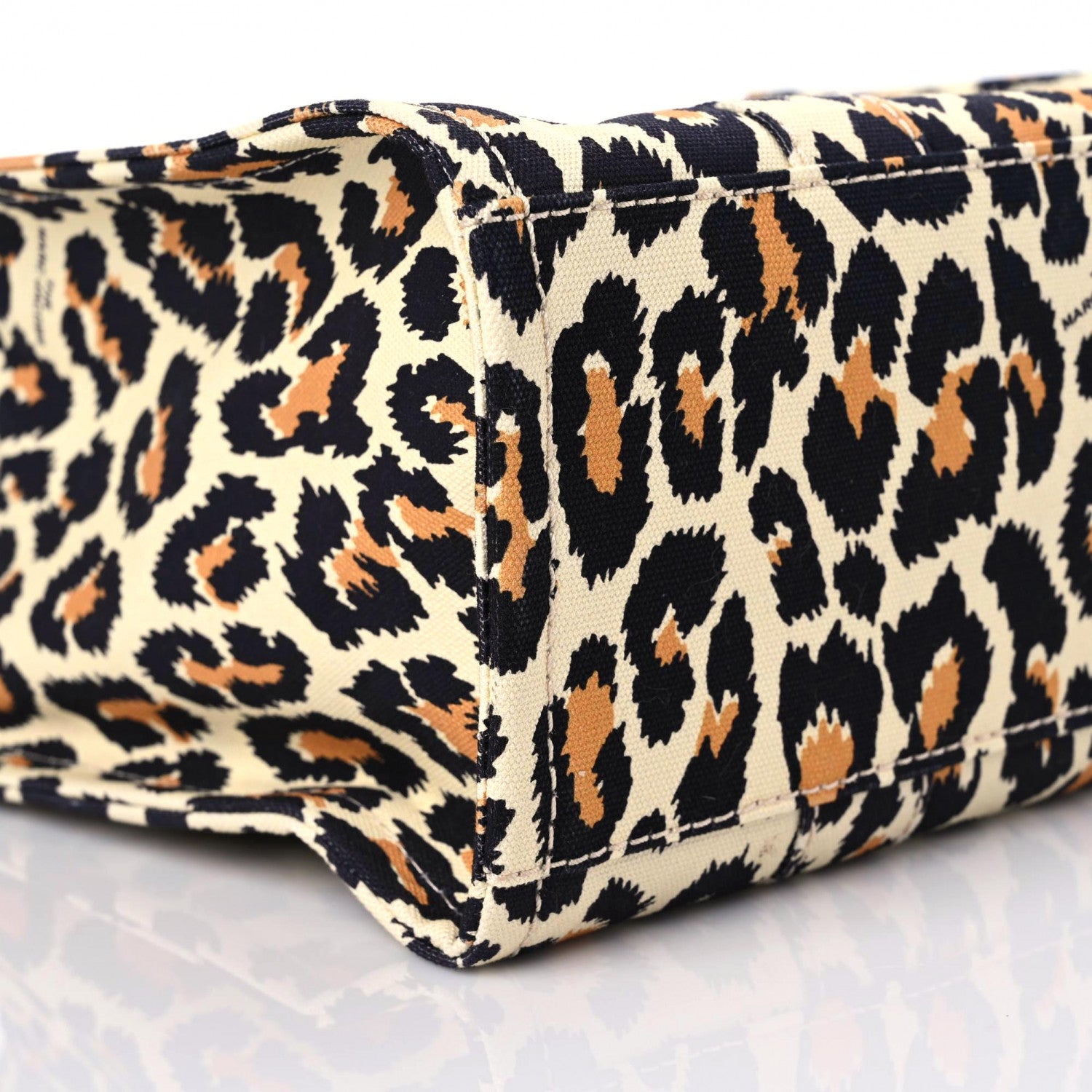 Marc Jacobs Cotton Canvas Leopard Print Medium The Traveler Tote Bag 7 of 8