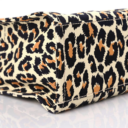 Marc Jacobs Cotton Canvas Leopard Print Medium The Traveler Tote Bag 7 of 8