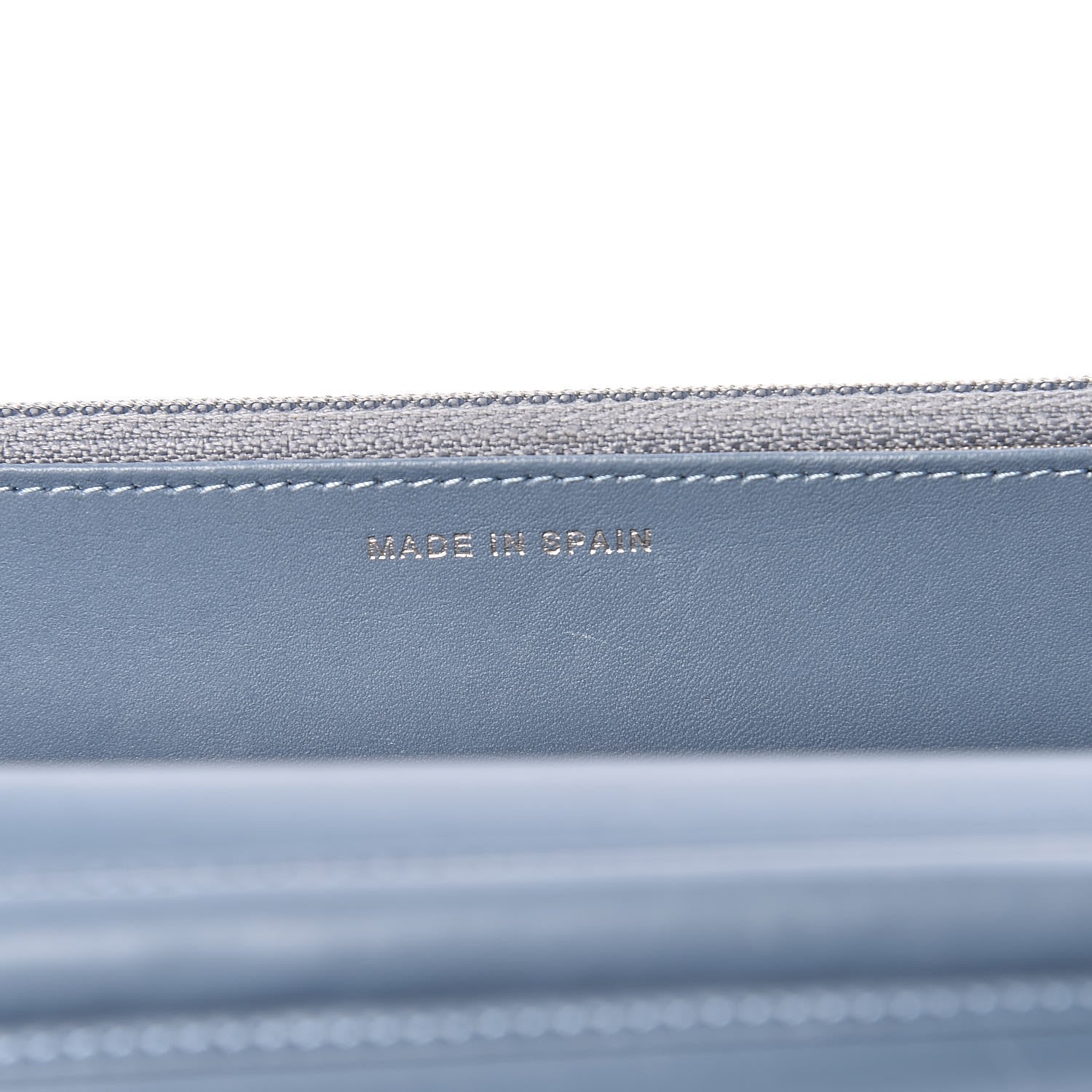 Chanel Caviar Timeless CC Wallet On Chain WOC Light Blue 7 of 12