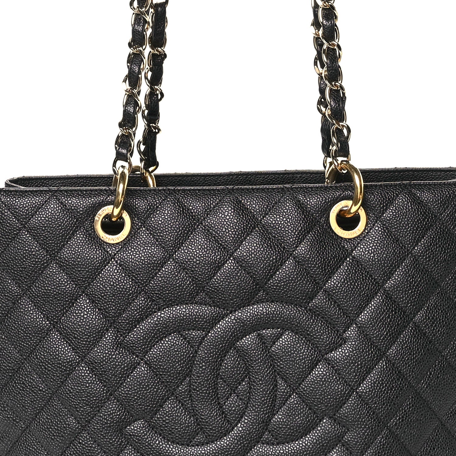 Chanel Caviar Quilted Grand Shopping Tote GST Black 8 of 10