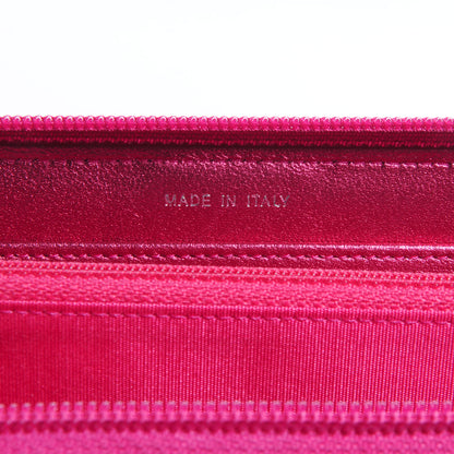 Chanel Metallic Patent Quilted Boy L-Gusset Zip Wallet Pink 7 of 9