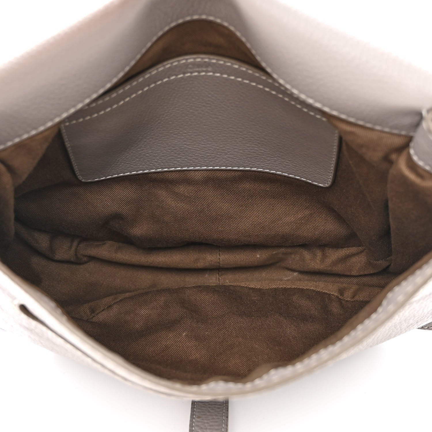 Chloe Calfskin Medium Marcie Round Crossbody Bag Cashmere Grey 5 of 10