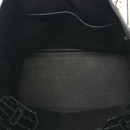 Hermes Togo Shiny Niloticus Crocodile Birkin Touch 30 Black 5 of 11