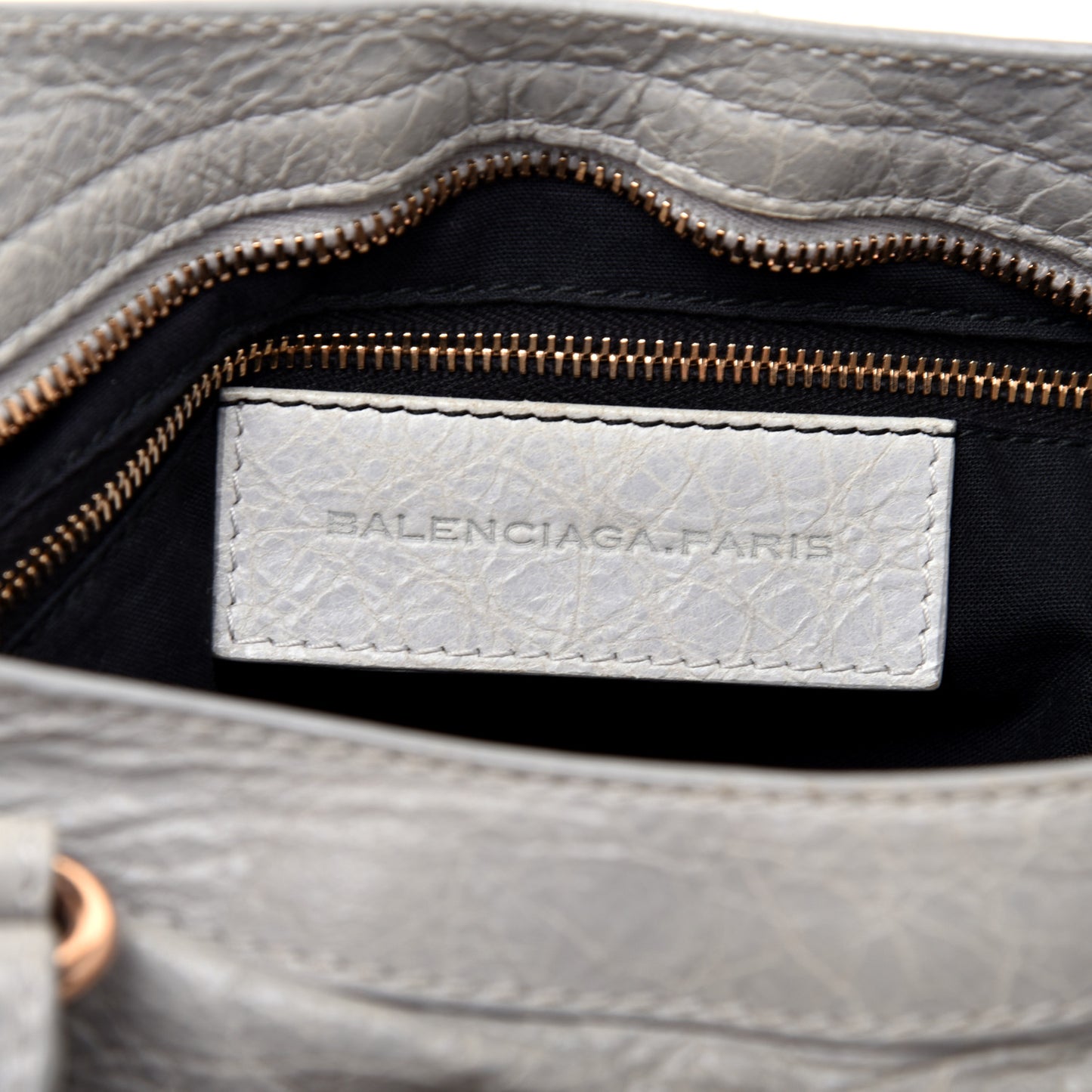 Agneau Giant 12 Rose Gold Hardware Hardware City Gris Ciment