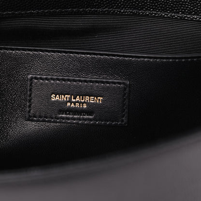 Saint Laurent Grain De Poudre Medium Classic Monogram Kate Satchel Black 6 of 10