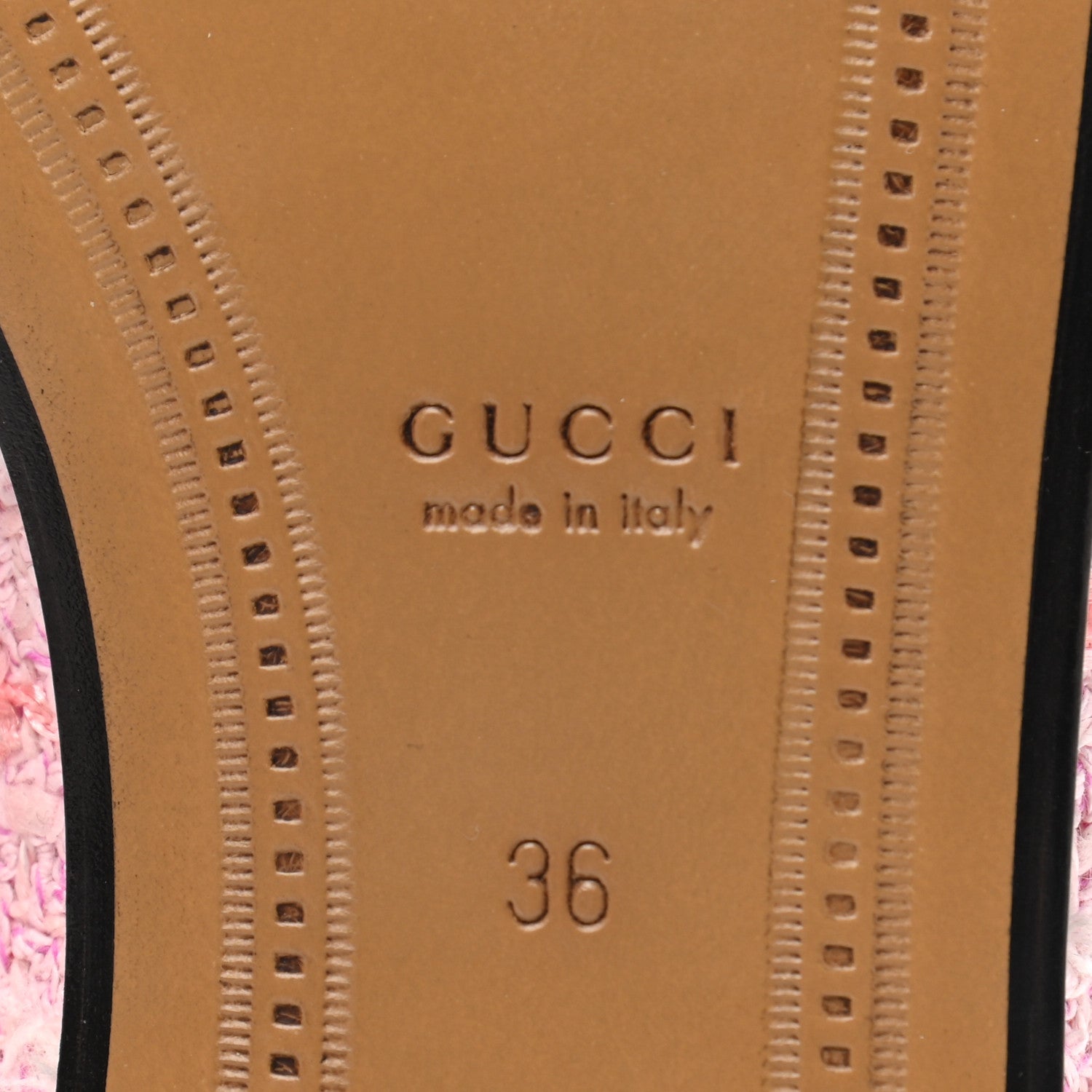 Gucci Wool Tweed Horsebit Womens Jordaan Loafers 36 Pink White Perfect Pink 6 of 11