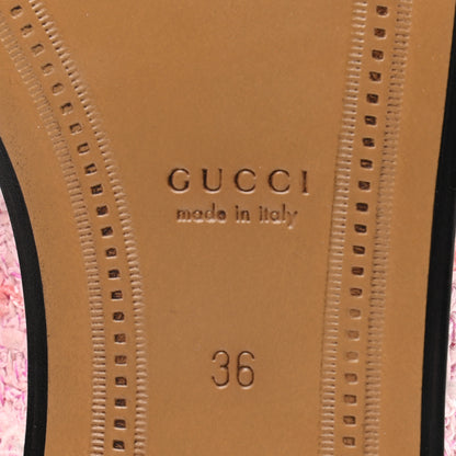 Gucci Wool Tweed Horsebit Womens Jordaan Loafers 36 Pink White Perfect Pink 6 of 11