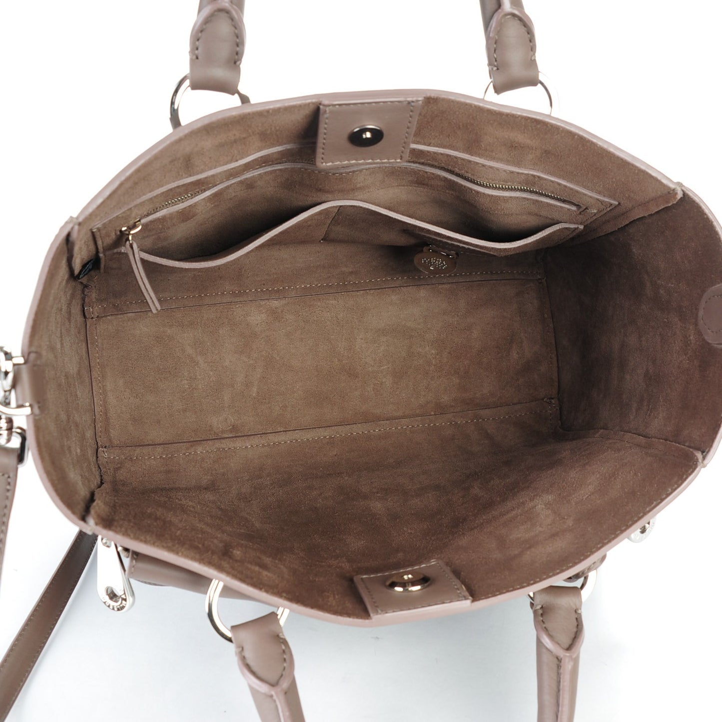 Silky Calf Small Willow Tote Taupe