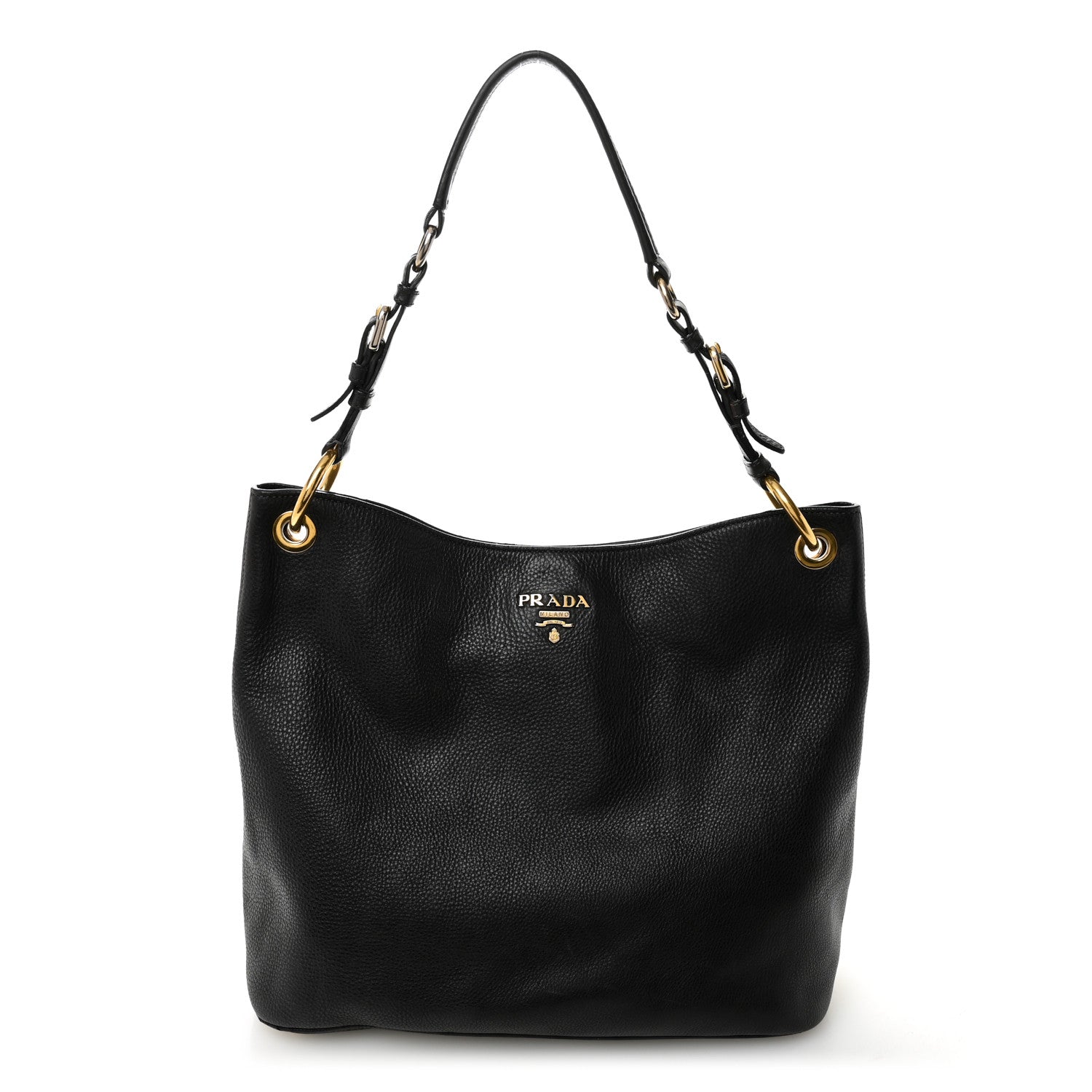 Prada Vitello Daino Hobo Black 1 of 12