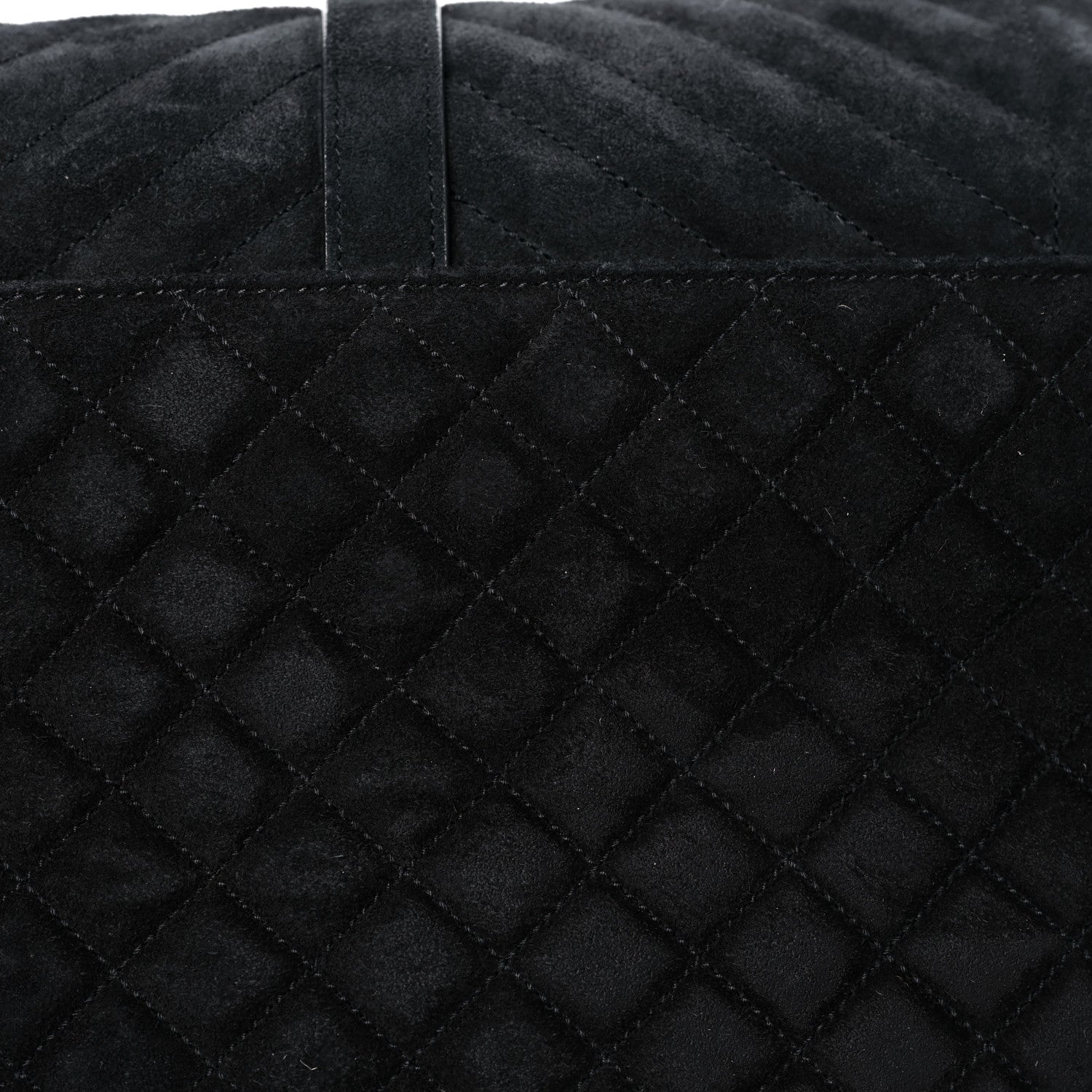 Saint Laurent Suede Mixed Matelasse Tri-Quilt Large Monogram Envelope Satchel Black 20 of 25