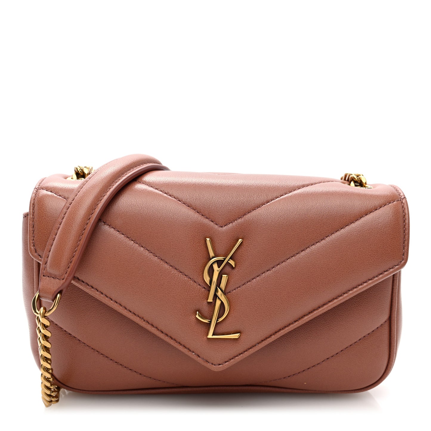 Lambskin Chevron Quilted Mini Loulou Hortensia