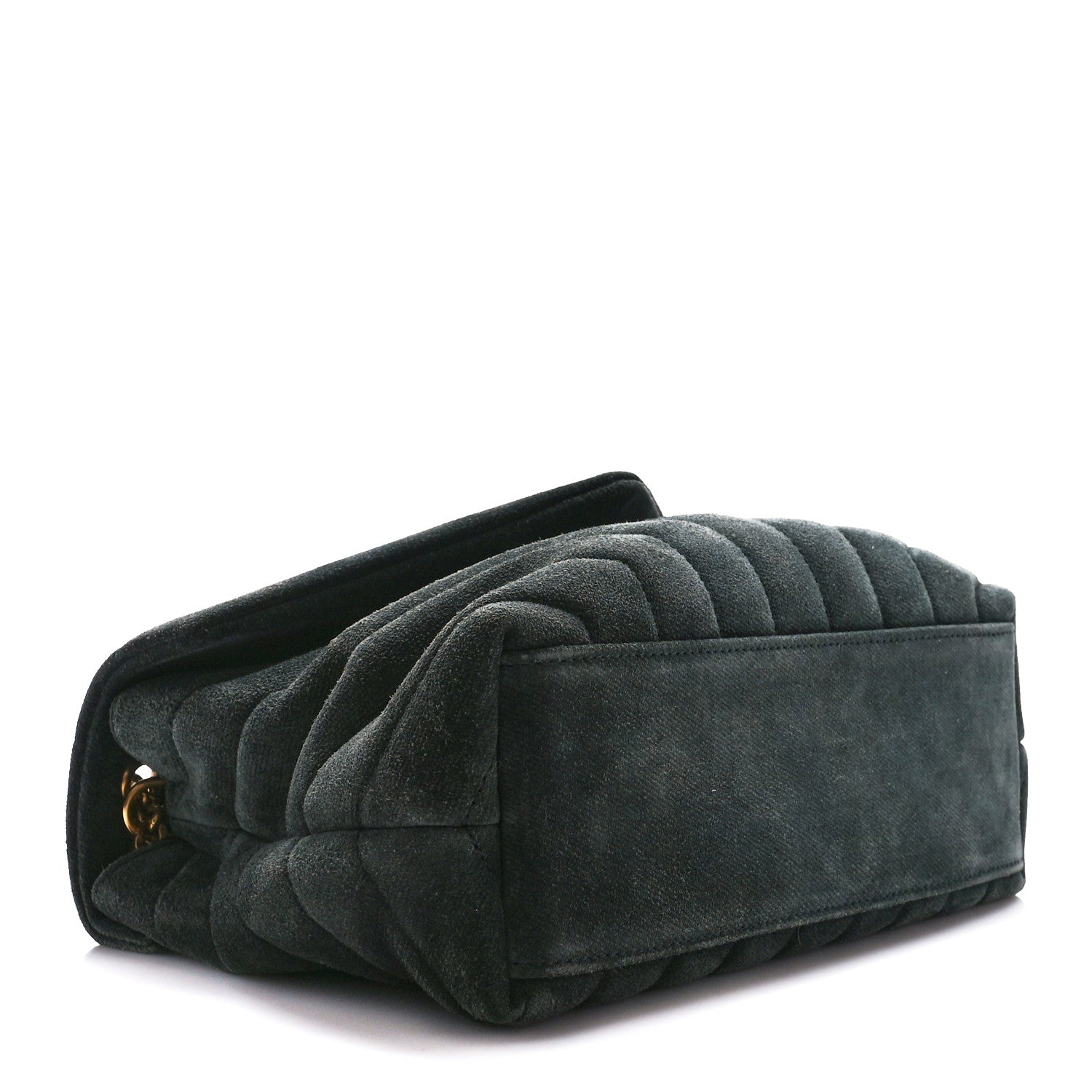 Saint Laurent Suede Calfskin Y Quilted Monogram Small Loulou Chain Satchel Green 4 of 12
