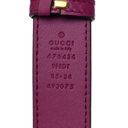 Gucci Velvet Matelasse GG Marmont Belt Bag Fuchsia 85 34 Violet Cyclamen 12 of 12