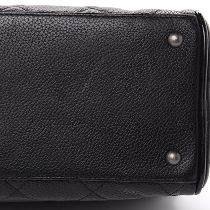 Chanel Caviar Patent Quilted Large Bowler Black 11 of 15