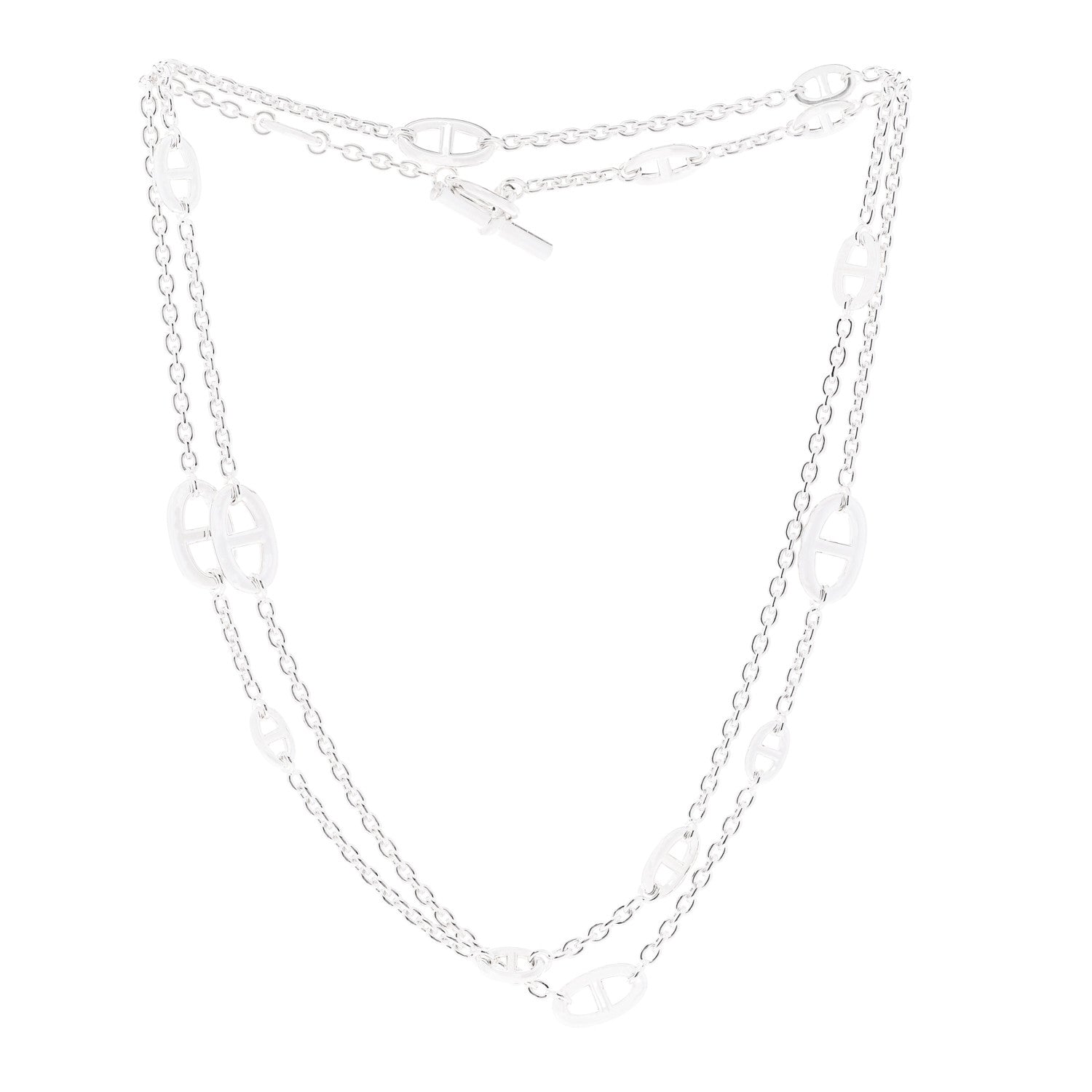 Hermes Sterling Silver Farandole Necklace 120 3 of 6