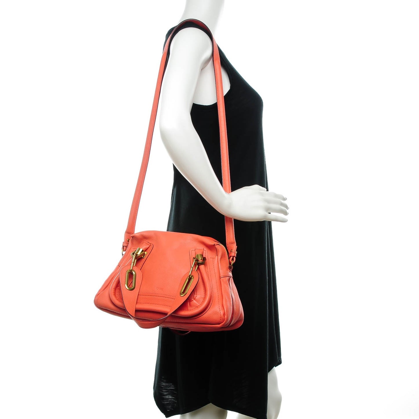 Calfskin Small Paraty Coral Pop
