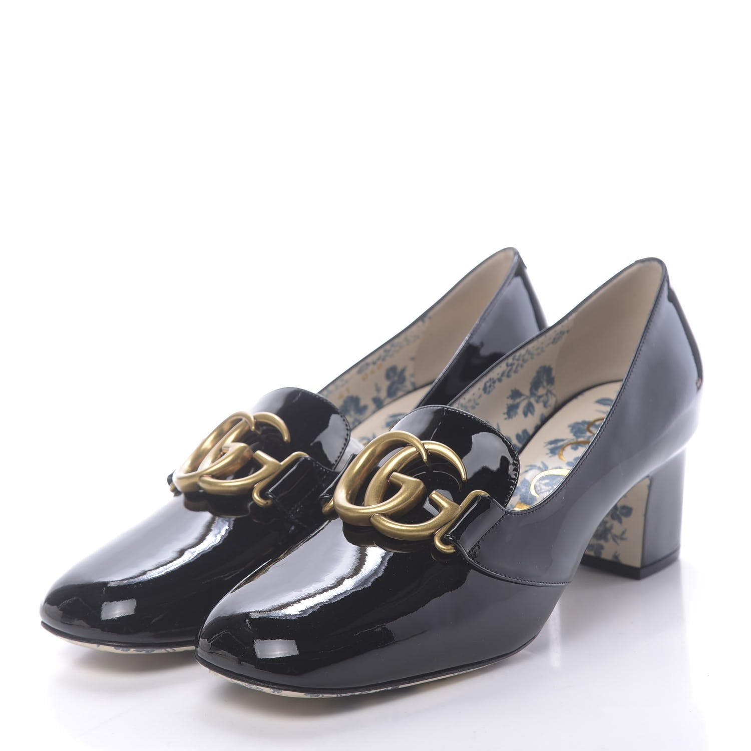 Gucci Vernice GG Victoire 55mm Loafer Pumps 41 Black 3 of 8