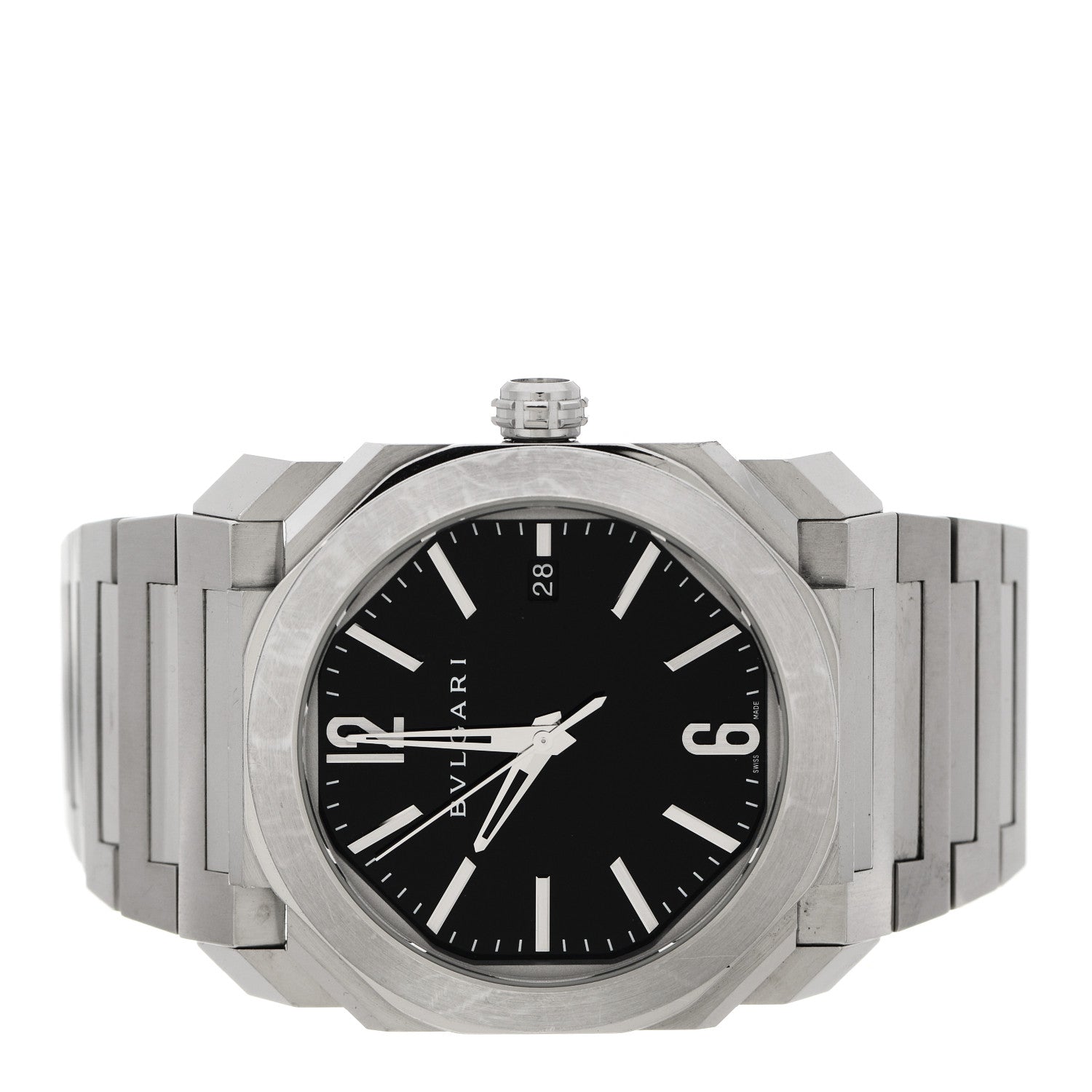 Bulgari Stainless Steel 38mm Octo Roma Automatic Watch Black 2 of 6