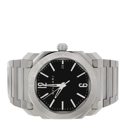 Bulgari Stainless Steel 38mm Octo Roma Automatic Watch Black 2 of 6