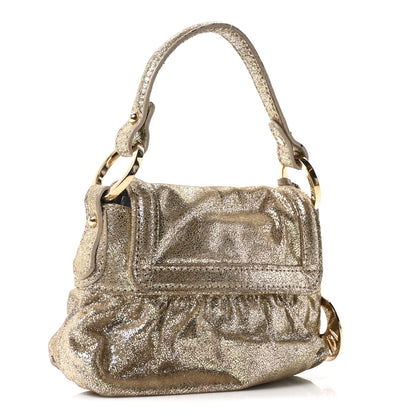 Fendi Metallic Nappa Mini Chef Shoulder Bag Gold 3 of 10
