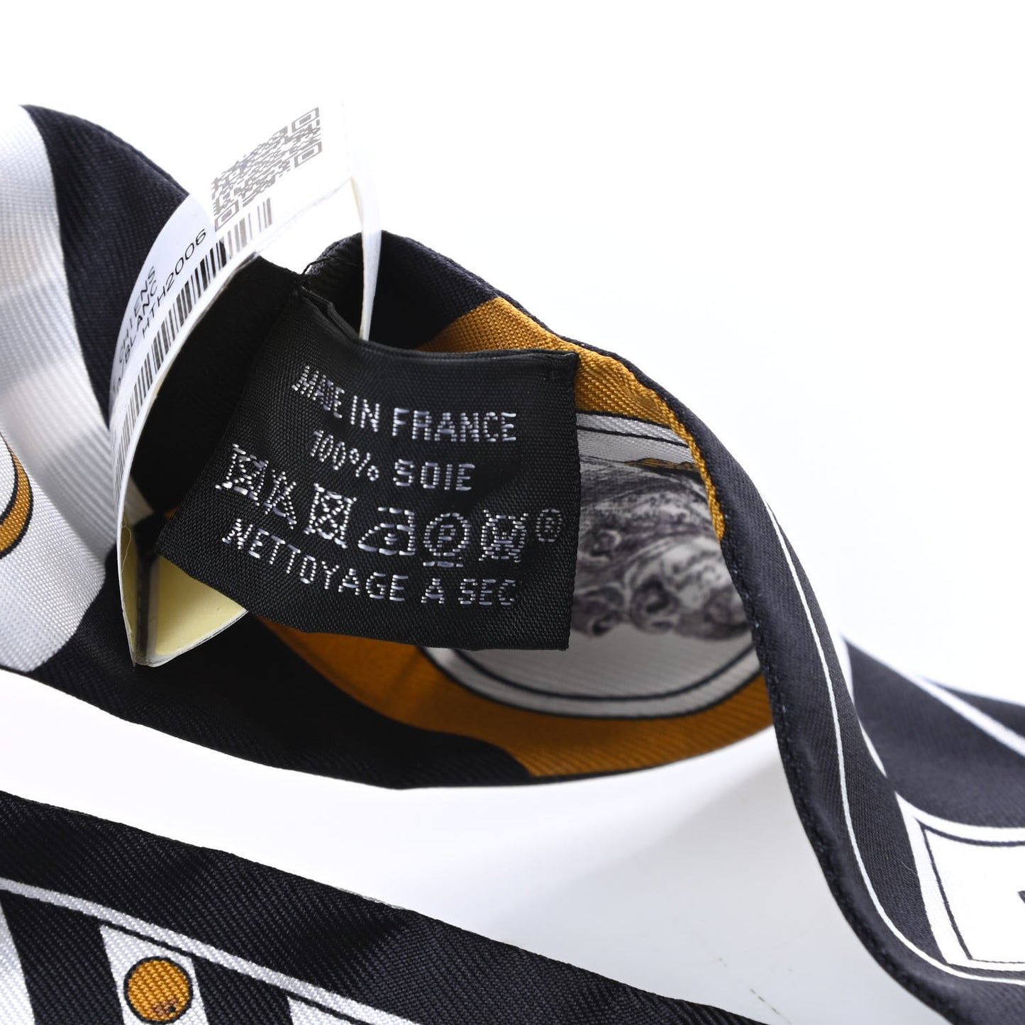 Silk Colliers Et Chiens Twilly Black Gold White