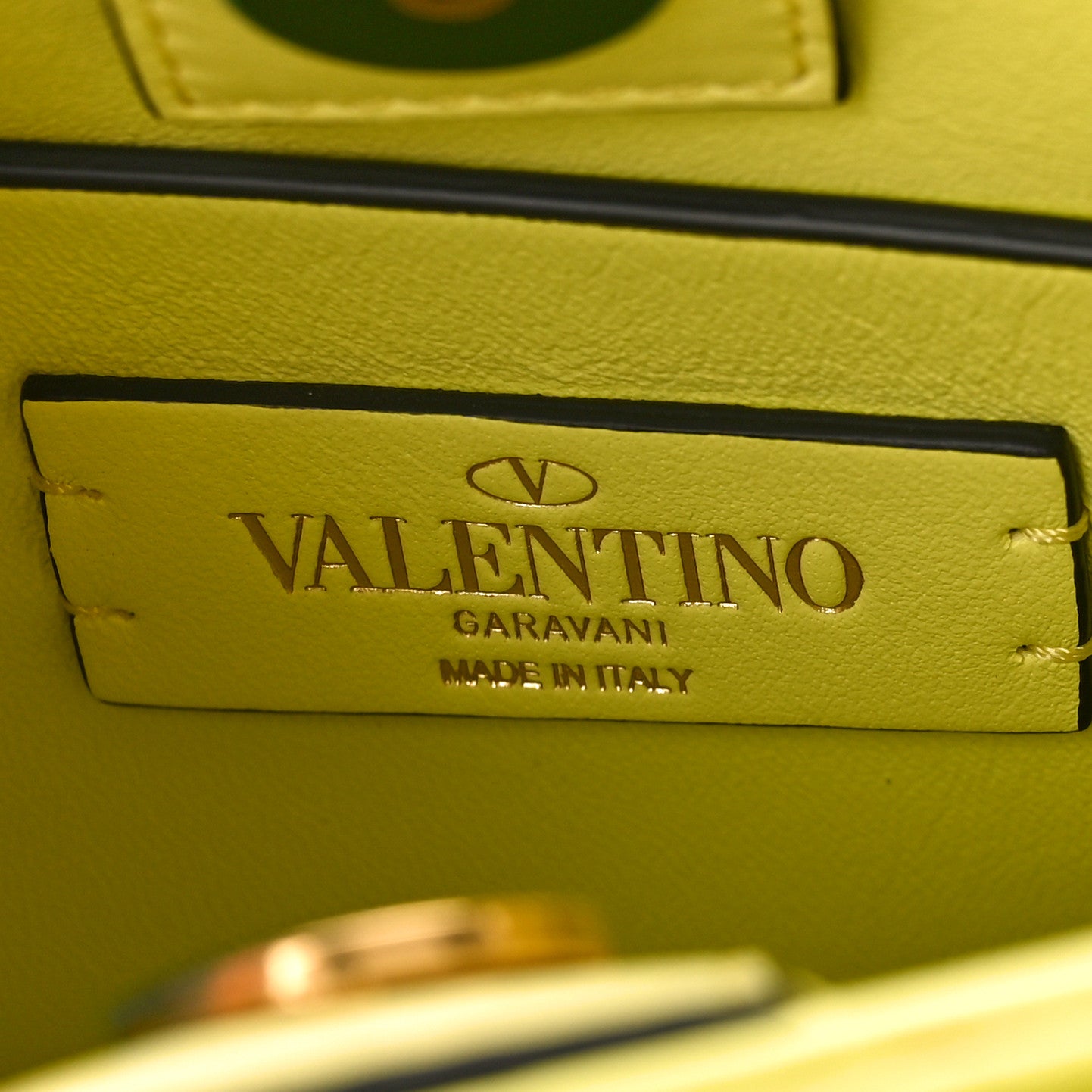 Valentino Garavani Nappa Small Roman Stud The Handle Bag Lime Sorbet 7 of 9