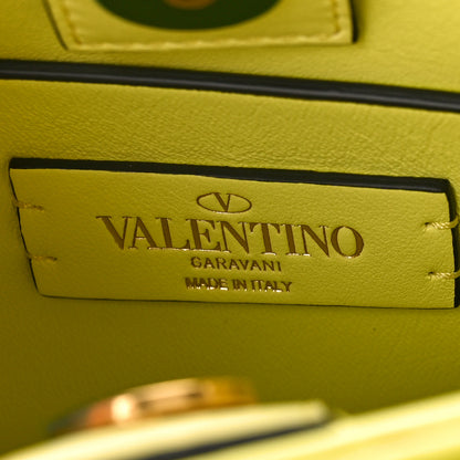 Valentino Garavani Nappa Small Roman Stud The Handle Bag Lime Sorbet 7 of 9