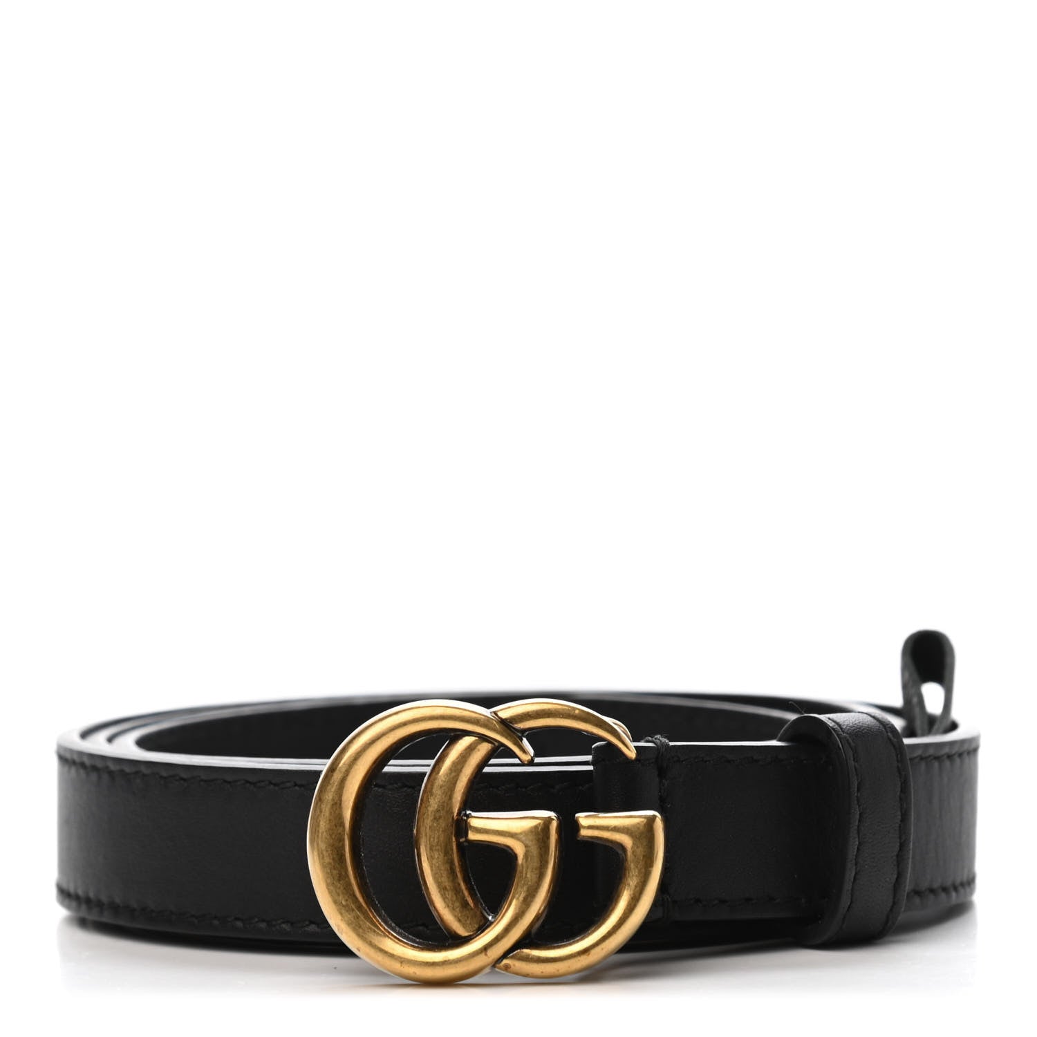 Gucci Calfskin Double G 20mm Belt 90 36 Black 1 of 4