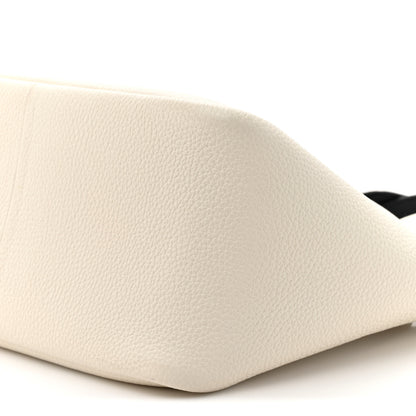 Prada Vitello Daino Soft Medium Dynamique Tote White Black 8 of 14