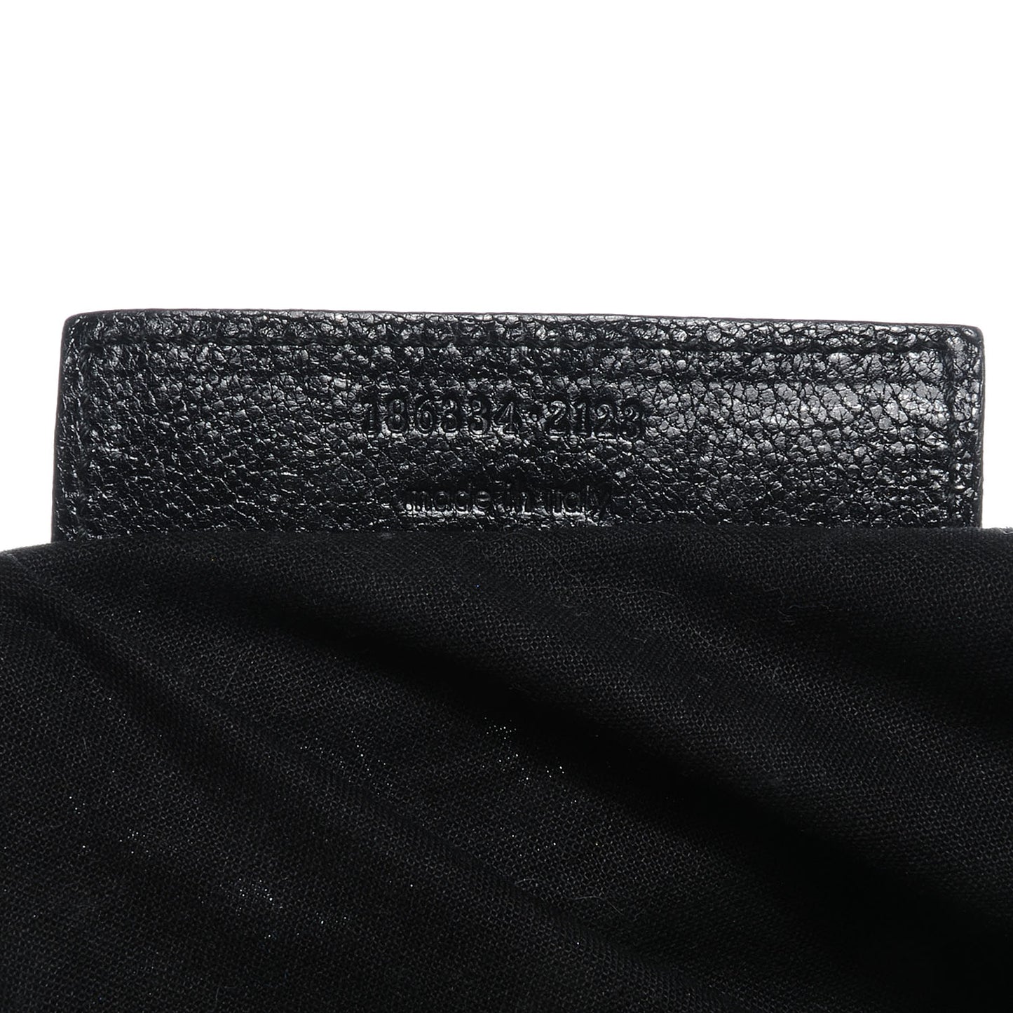 Leather Embossed Logo Satchel Black