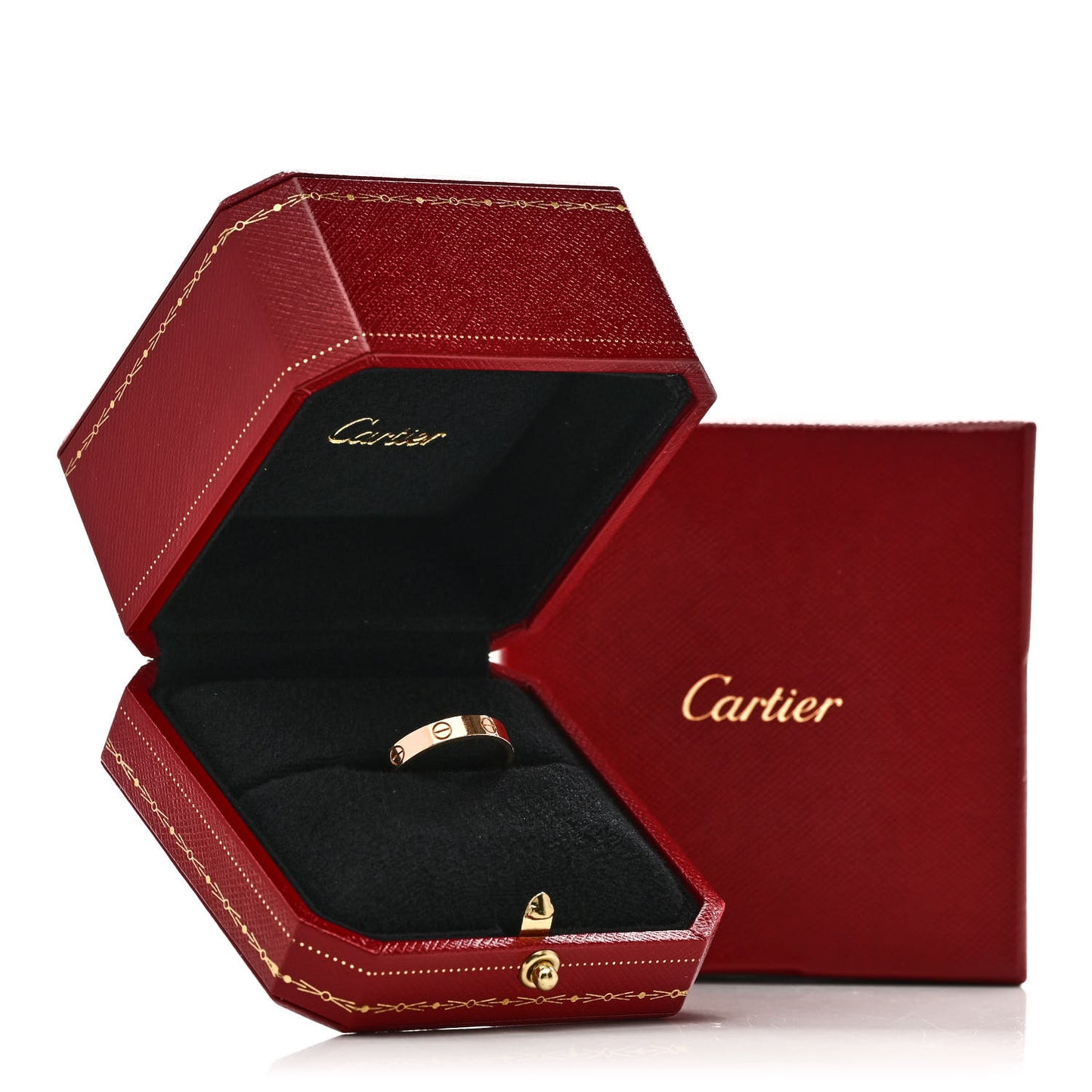 18K Pink Gold 3.5mm LOVE Wedding Band Ring 56 7.5