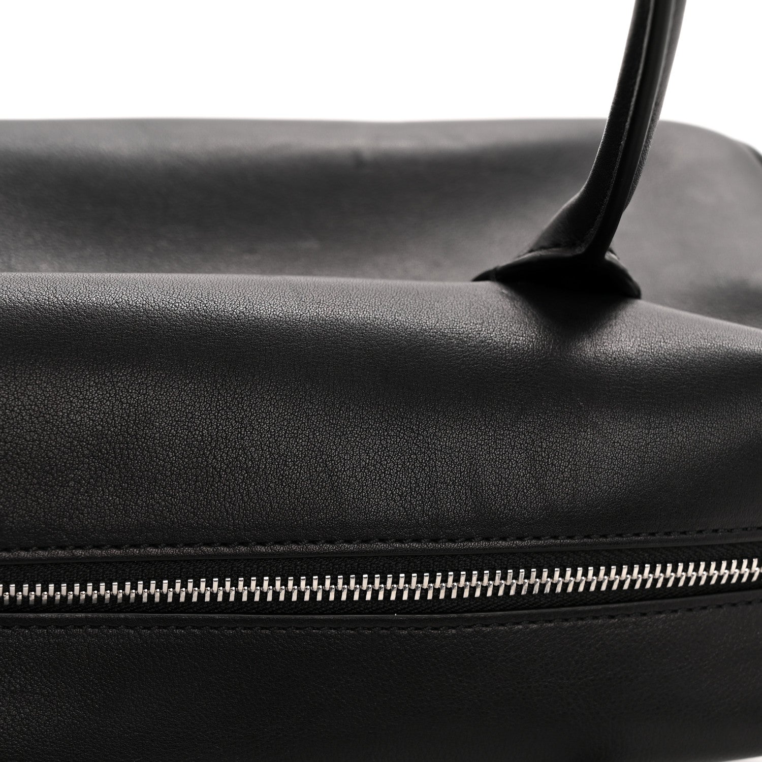 The Row Polished Saddle Calfskin E/W Top Handle Bag Black 11 of 11