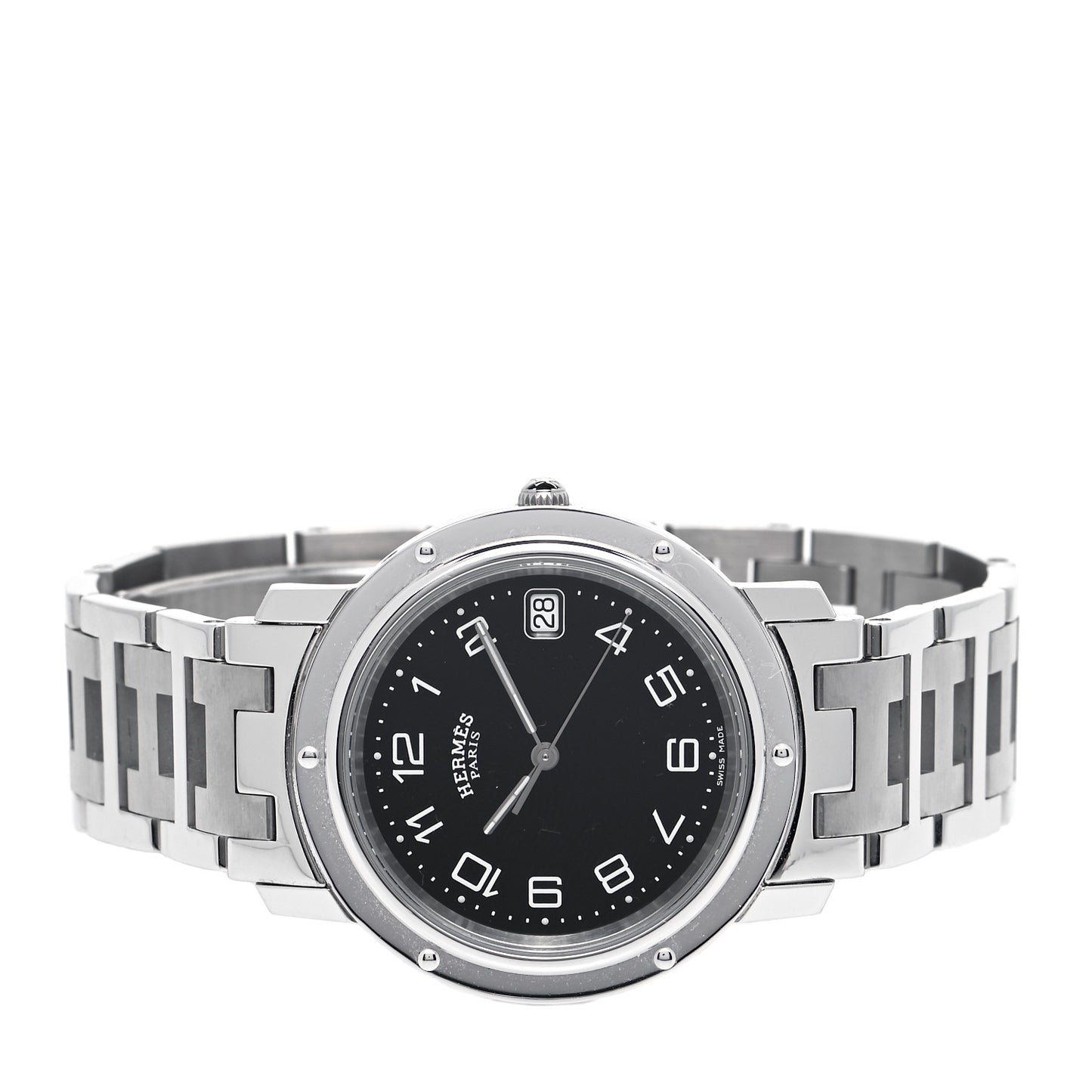 Stainless Steel 36mm Clipper Quartz Watch Black
