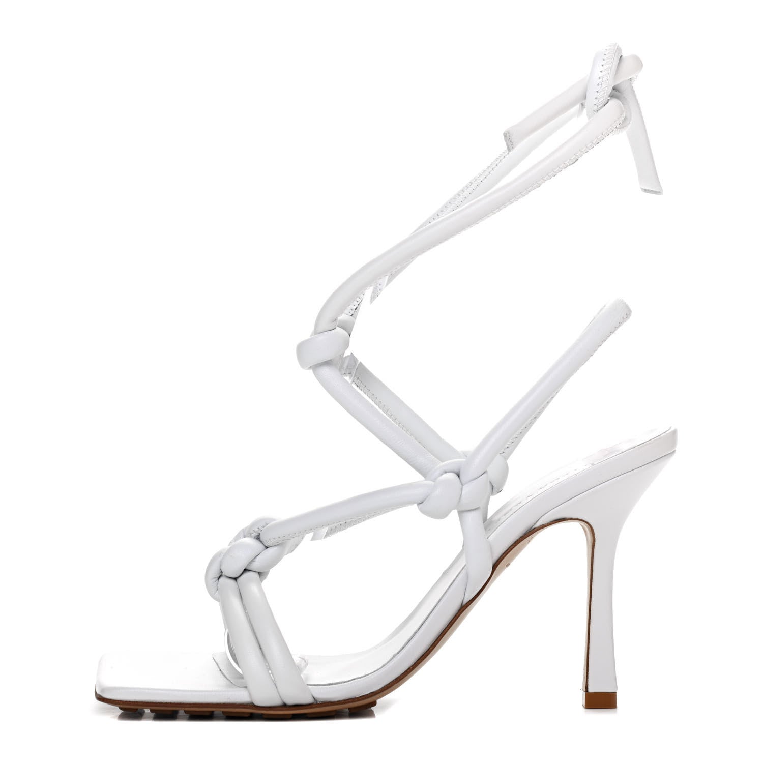Bottega Veneta Nappa Dream Knotted Sandals 38 White 1 of 10