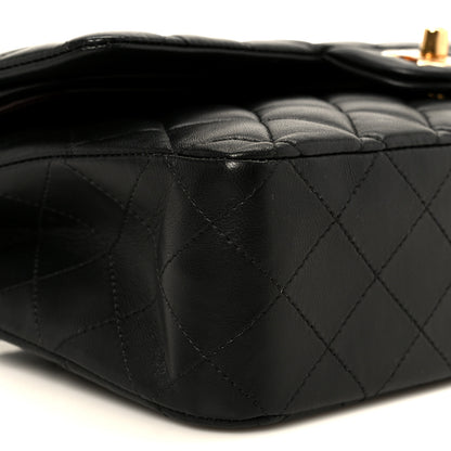 Chanel Lambskin Quilted Medium Double Flap Black 10 of 11