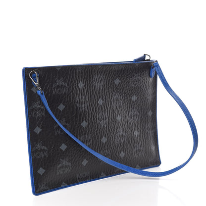 MCM Visetos Pouch Black Blue 3 of 11