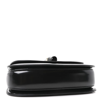 Gucci Shiny Polished Calfskin Medium Bamboo Diva Black 5 of 11