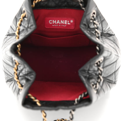 Chanel Aged Calfskin Quilted Small Gabrielle Backpack Black 5 of 11