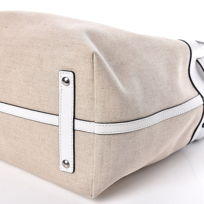 Burberry Canvas Calfskin Medium Belt Bag White 10 of 10