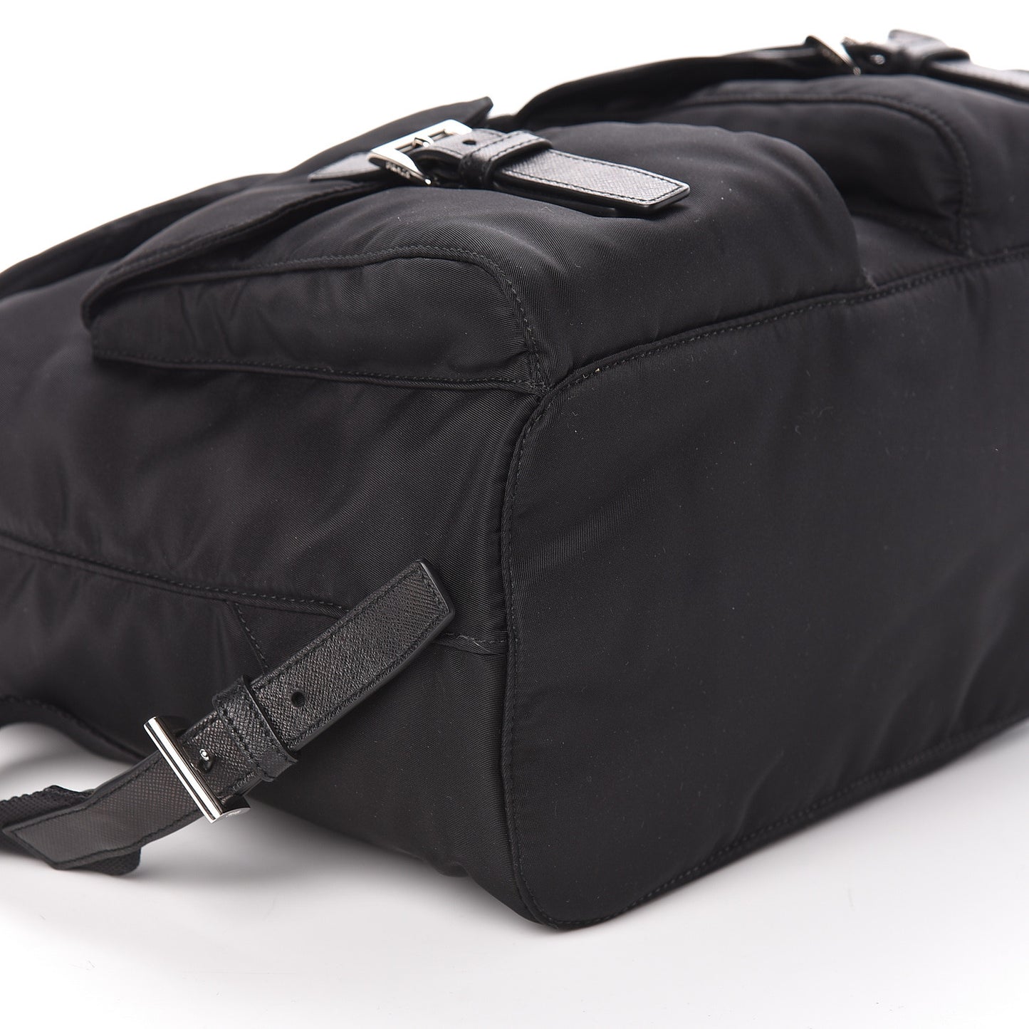 Tessuto Nylon Saffiano Medium Backpack Black