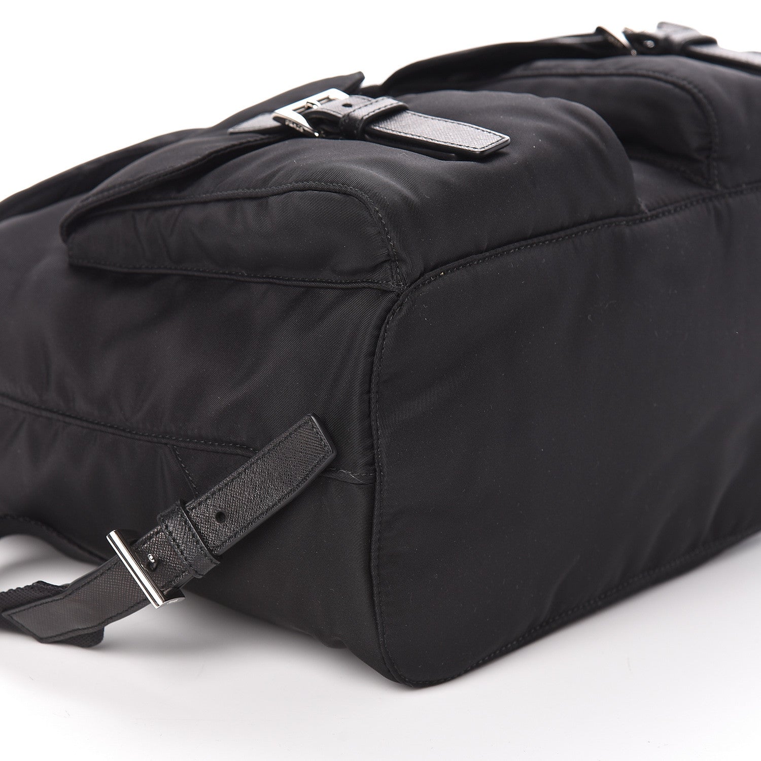 Prada Tessuto Nylon Saffiano Medium Backpack Black 7 of 9