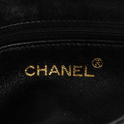 Chanel Lambskin Quilted CC Tassel Shoulder Flap Bag Black 6 of 9