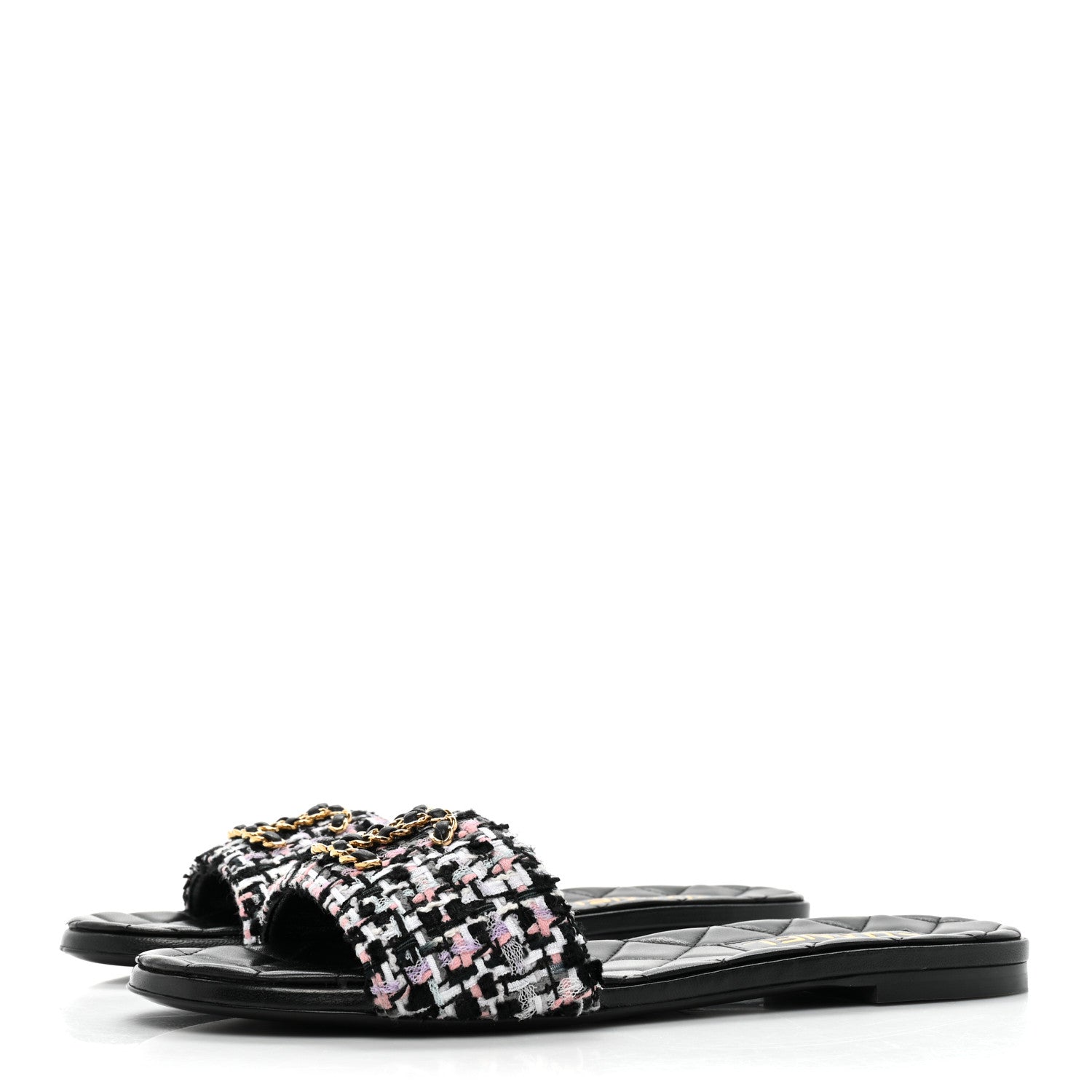 Chanel Tweed CC Chain Mule Sandal 39 Multicolor 3 of 8