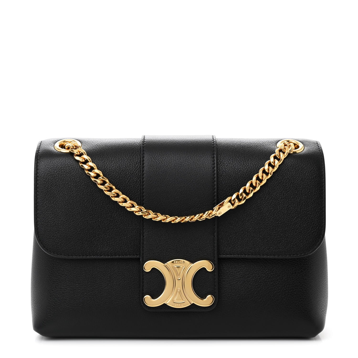 Celine Supple Calfskin Teen Victoire Black 1 of 12